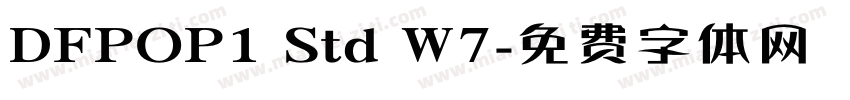 DFPOP1 Std W7字体转换